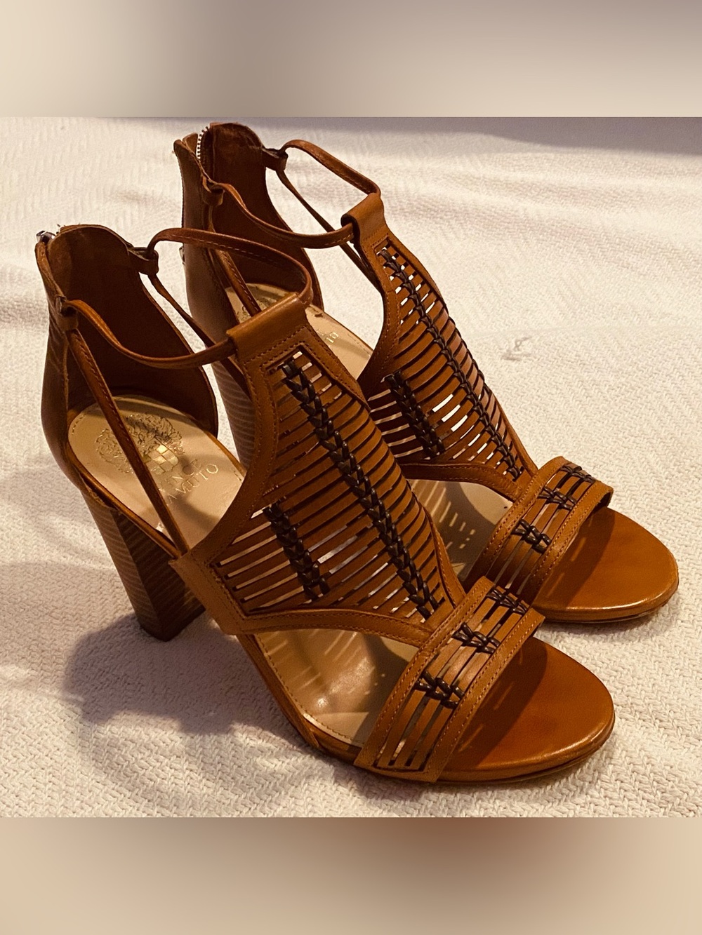 Vince Camuto Ceara Fisherman Brown Sandals